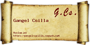 Gangel Csilla névjegykártya